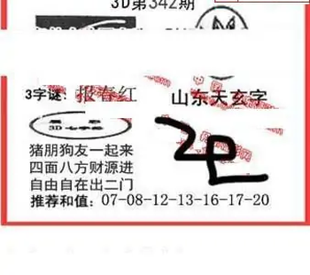 25342期: 福彩3D丹东全图分析