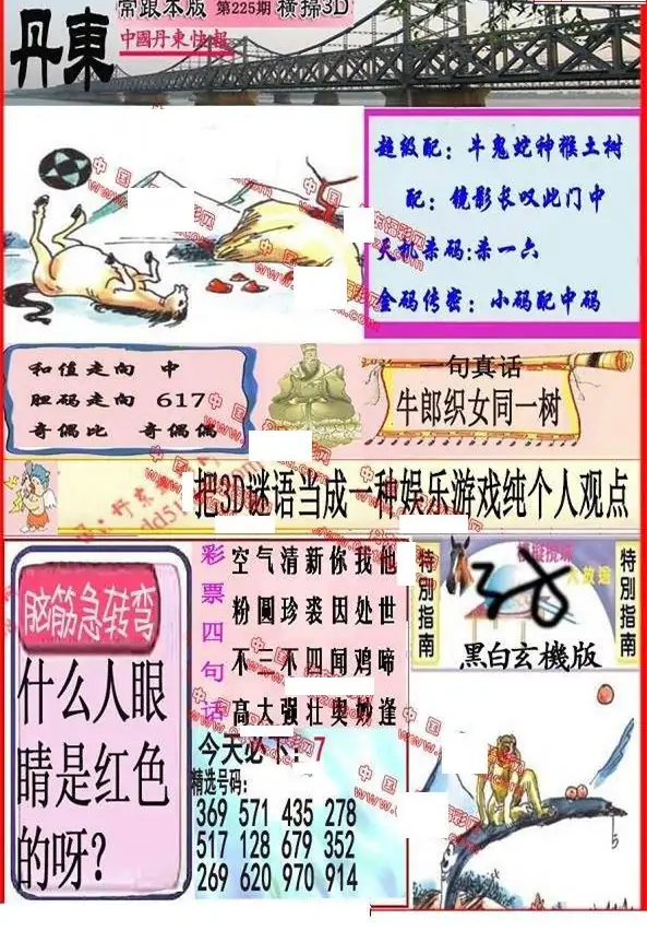 25225期: 福彩3D丹东全图分析