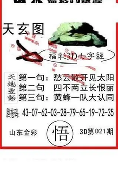 26021期: 福彩3D丹东全图分析