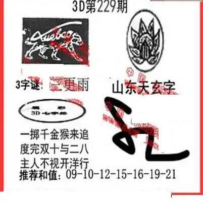 25229期: 福彩3D丹东全图分析