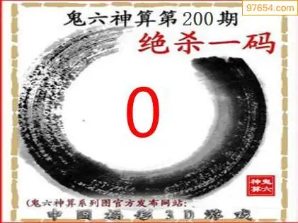 25200期: 福彩3D鬼六神算图