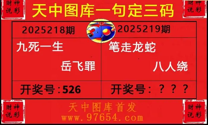 25219期: 财神说彩3D全套图版