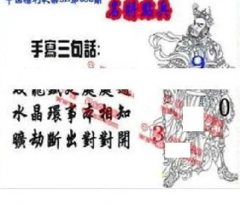 26096期: 福彩3D丹东全图分析