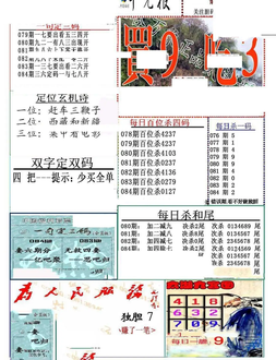 26084期: 福彩3D全套图版参考