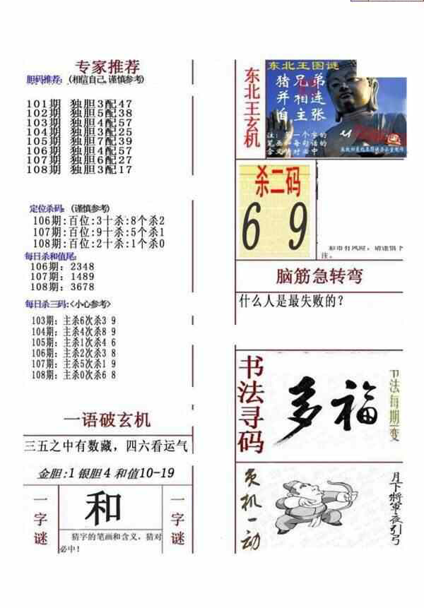24108期: 福彩3D全套图版参考
