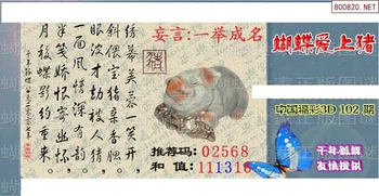 26102期: 3D蝴蝶世家蝴蝶彩图