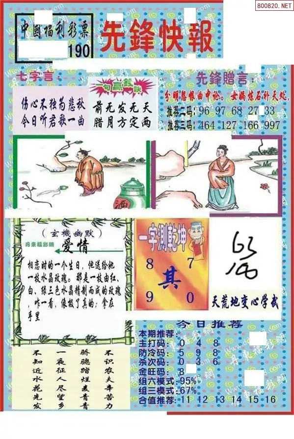 25190期: 福彩3D丹东全图分析