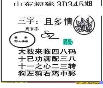 25345期: 三毛3D精品图谜
