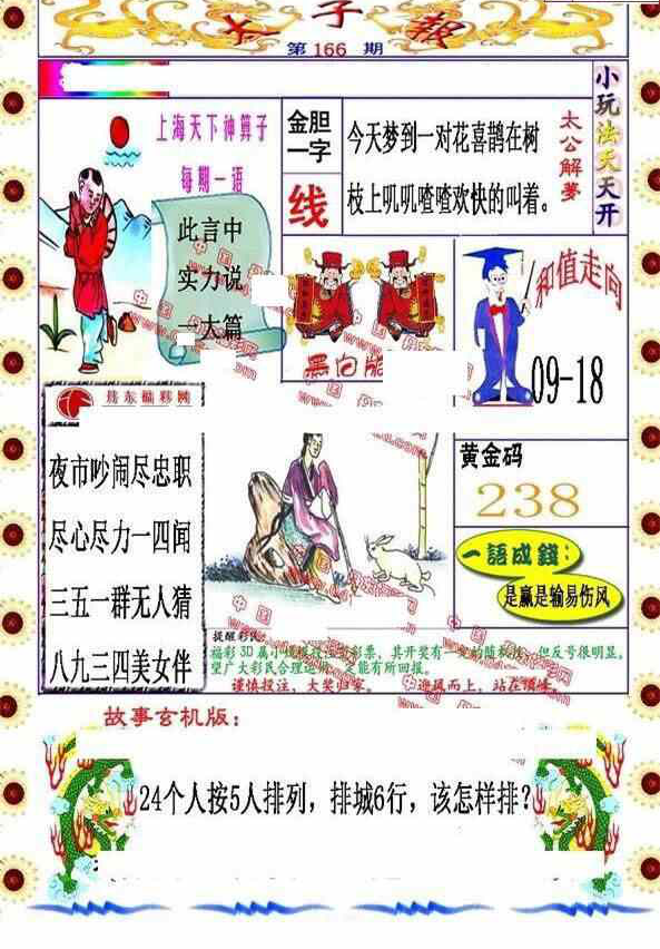 24166期: 福彩3D丹东全图分析