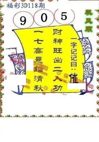 25118期: 福彩3D丹东全图分析