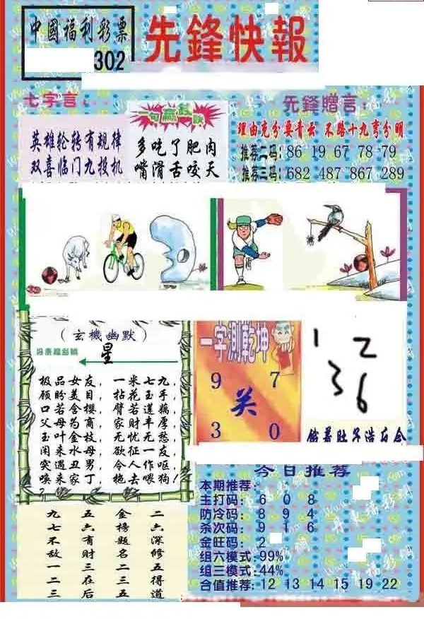 25302期: 福彩3D丹东全图分析