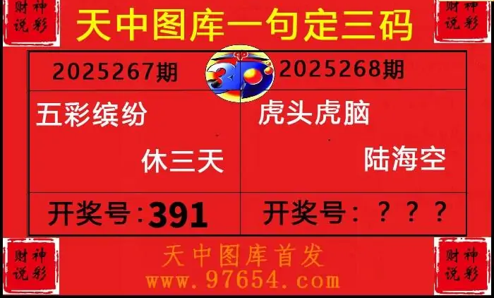 25268期: 财神说彩3D全套图版