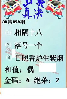 26094期: 福彩3D丹东全图分析