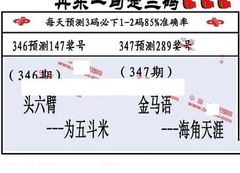 25347期: 福彩3D丹东全图分析