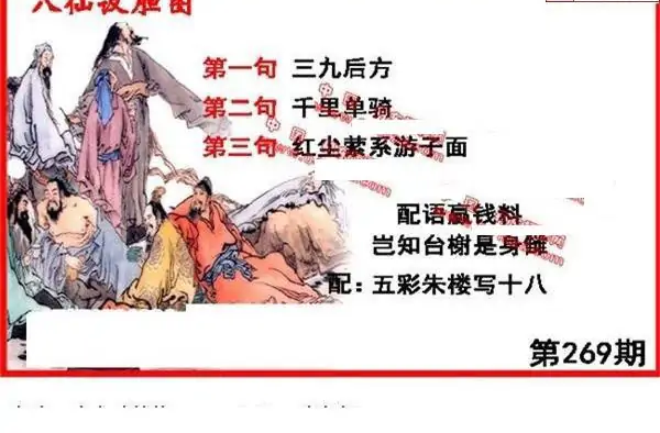 25269期: 福彩3D丹东全图分析