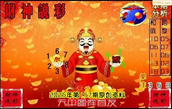 25157期: 财神说彩3D全套图版