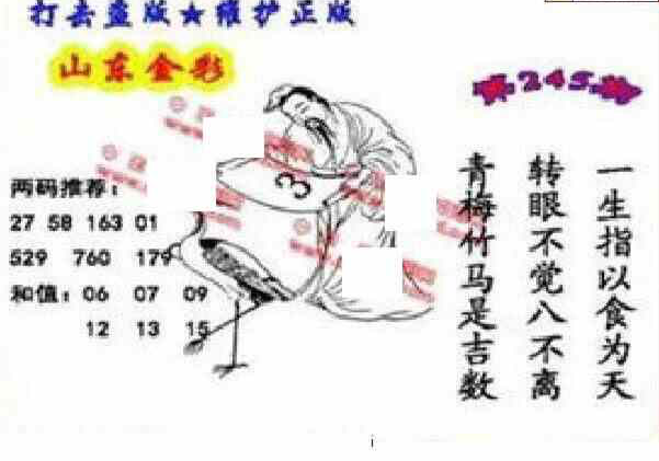 24245期: 福彩3D丹东全图分析