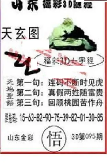 25095期: 福彩3D丹东全图分析