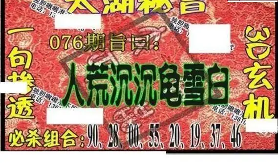 25076期: 太湖图福彩3D精品预测