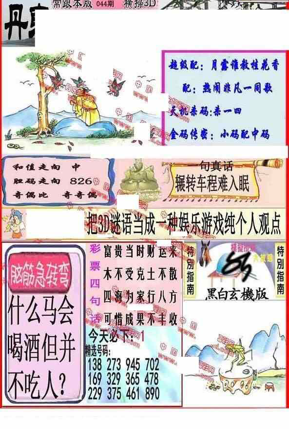 25044期: 福彩3D丹东全图分析