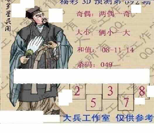 24092期: 大兵福彩3D黄金报图版
