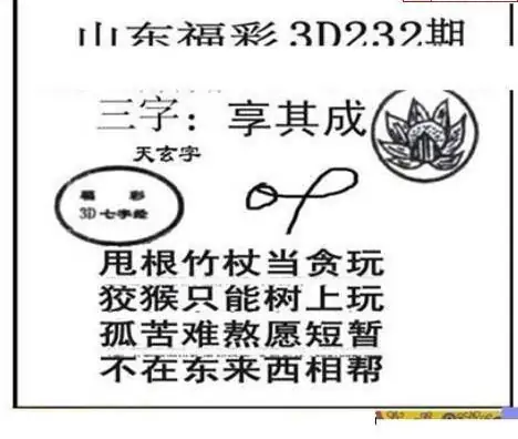 25232期: 三毛3D精品图谜