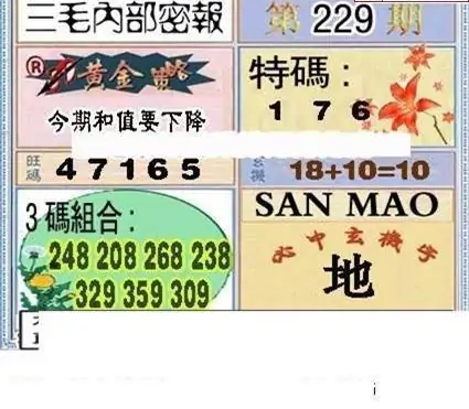 25229期: 三毛3D精品图谜