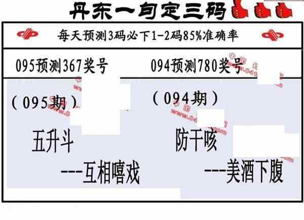 24095期: 福彩3D丹东全图分析