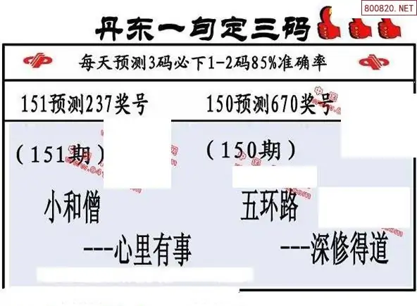 25151期: 福彩3D丹东全图分析