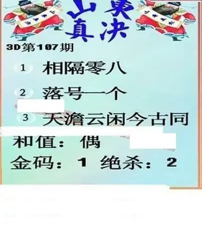 25107期: 福彩3D丹东全图分析