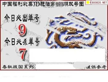 福彩3D 26075期佐罗图一掌经预测图