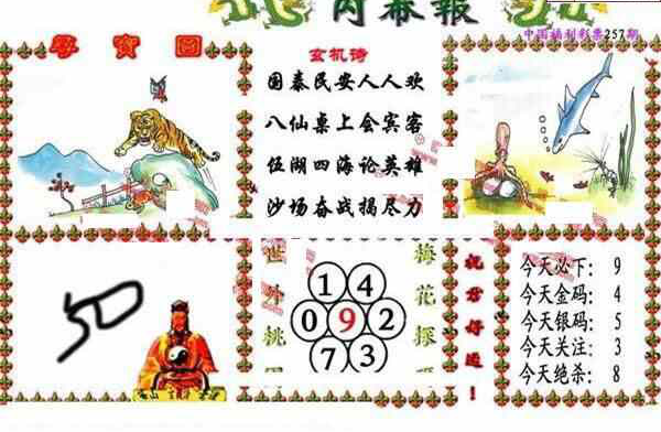 24257期: 福彩3D丹东全图分析