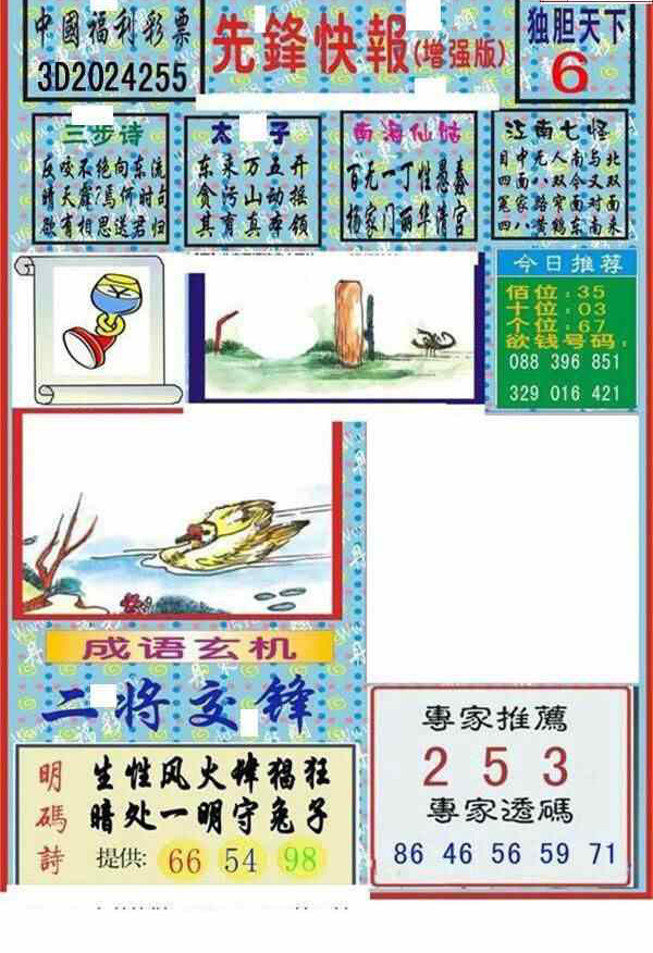 24255期: 福彩3D丹东全图分析