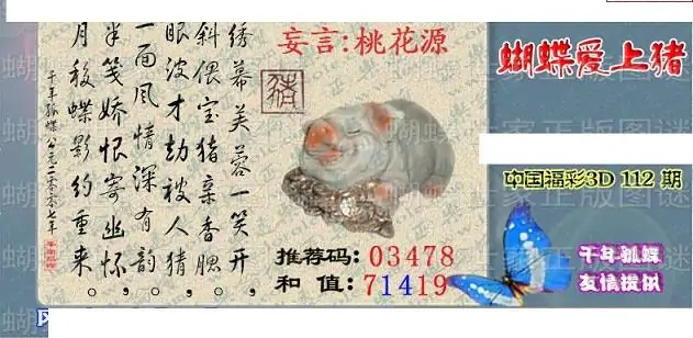 25112期: 3D蝴蝶世家蝴蝶彩图