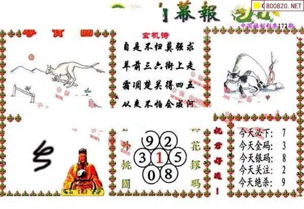 25172期: 福彩3D丹东全图分析