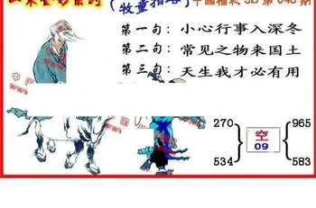 26048期: 福彩3D丹东全图分析