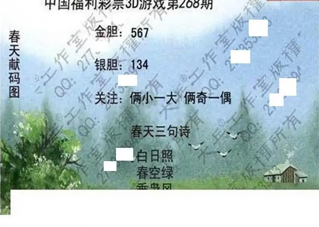 25268期: 大兵福彩3D黄金报图版