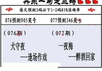 26077期: 福彩3D丹东全图分析