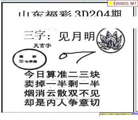 25204期: 三毛3D精品图谜