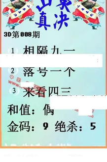 26008期: 福彩3D丹东全图分析