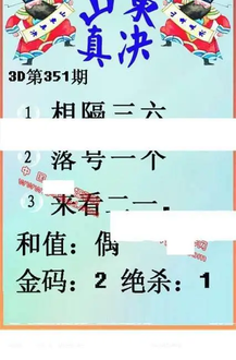 25351期: 福彩3D丹东全图分析