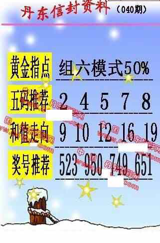 25040期: 福彩3D丹东全图分析