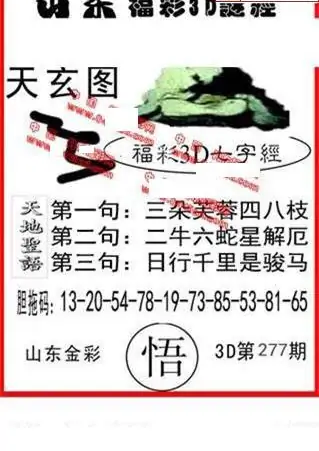 25277期: 福彩3D丹东全图分析