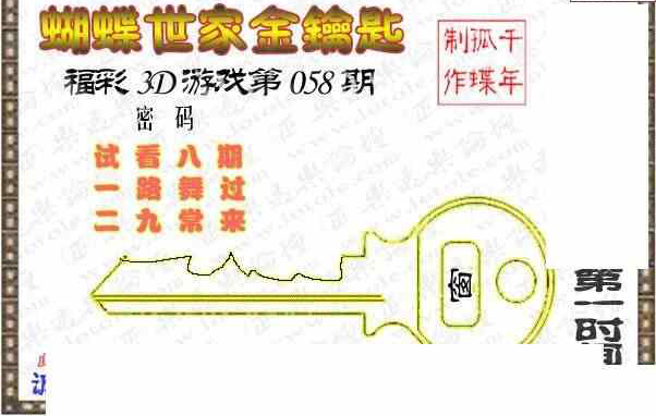 25058期: 3D蝴蝶世家蝴蝶彩图