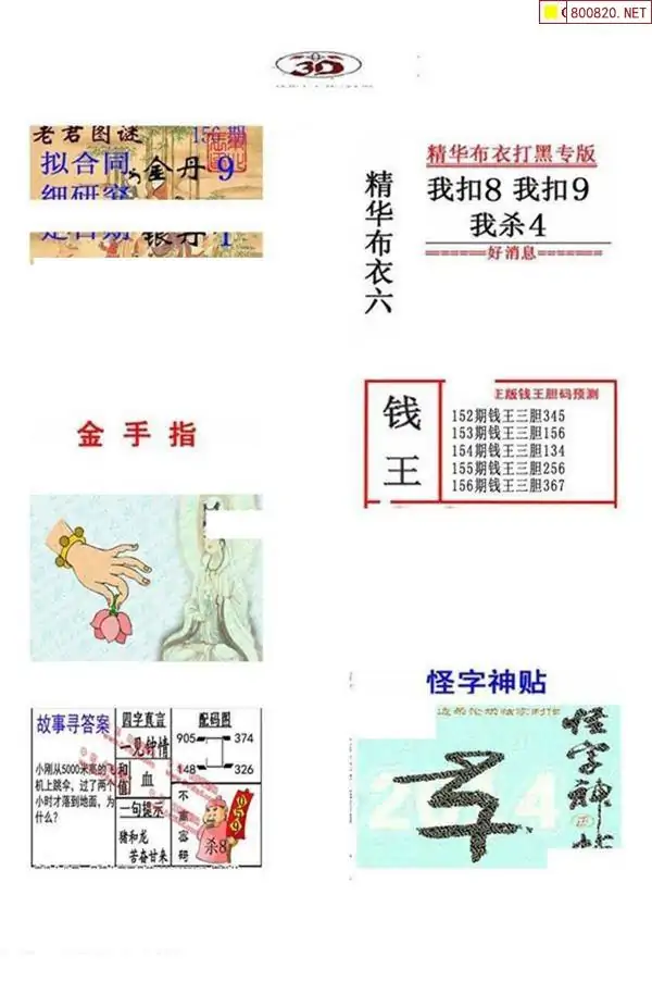 25156期: 福彩3D全套图版参考