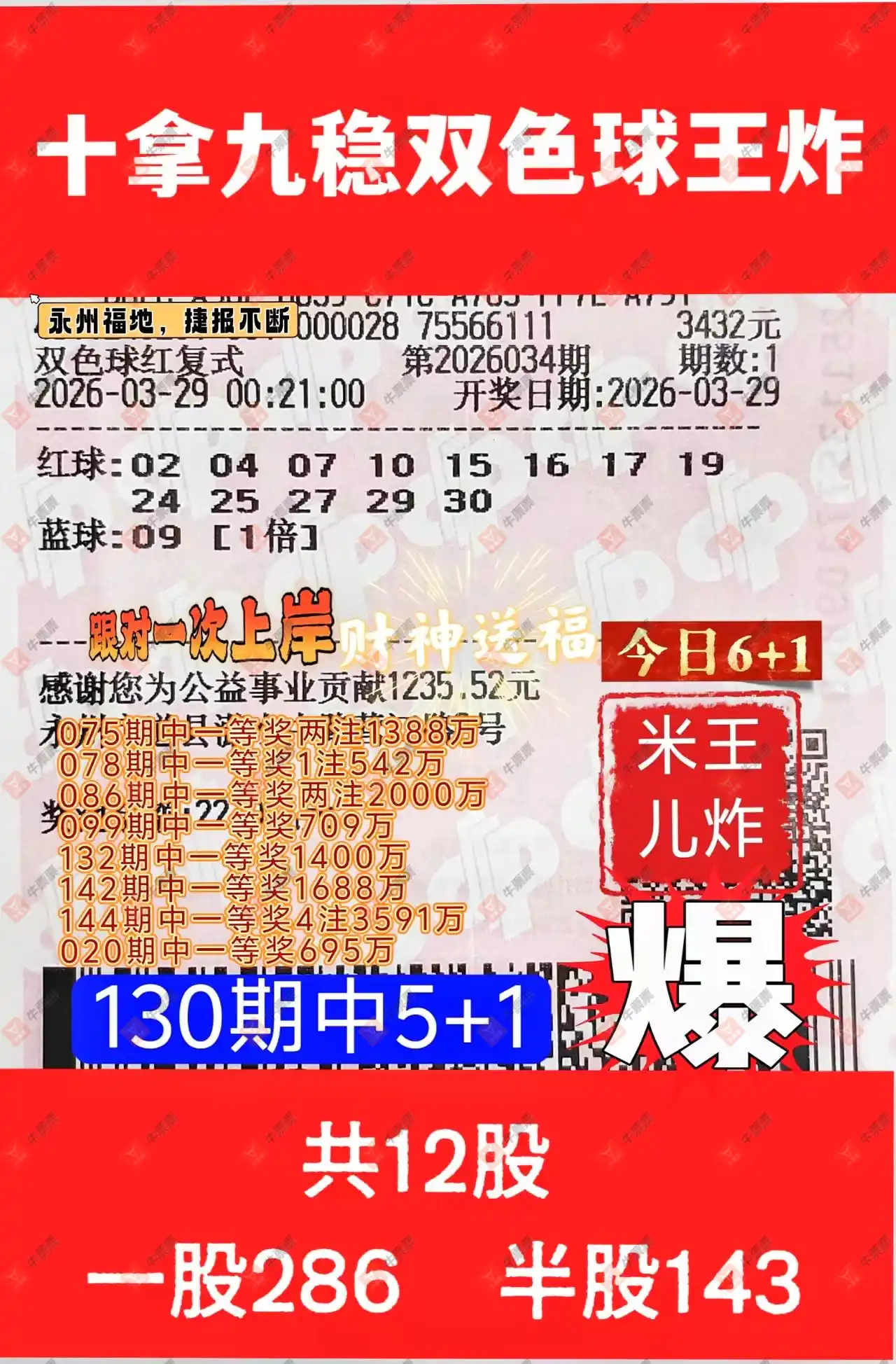 [˫ɫ��] 26034�ڣ�������_724825����ɹƱ191 / ����:������_724825 / ����ID:1233627