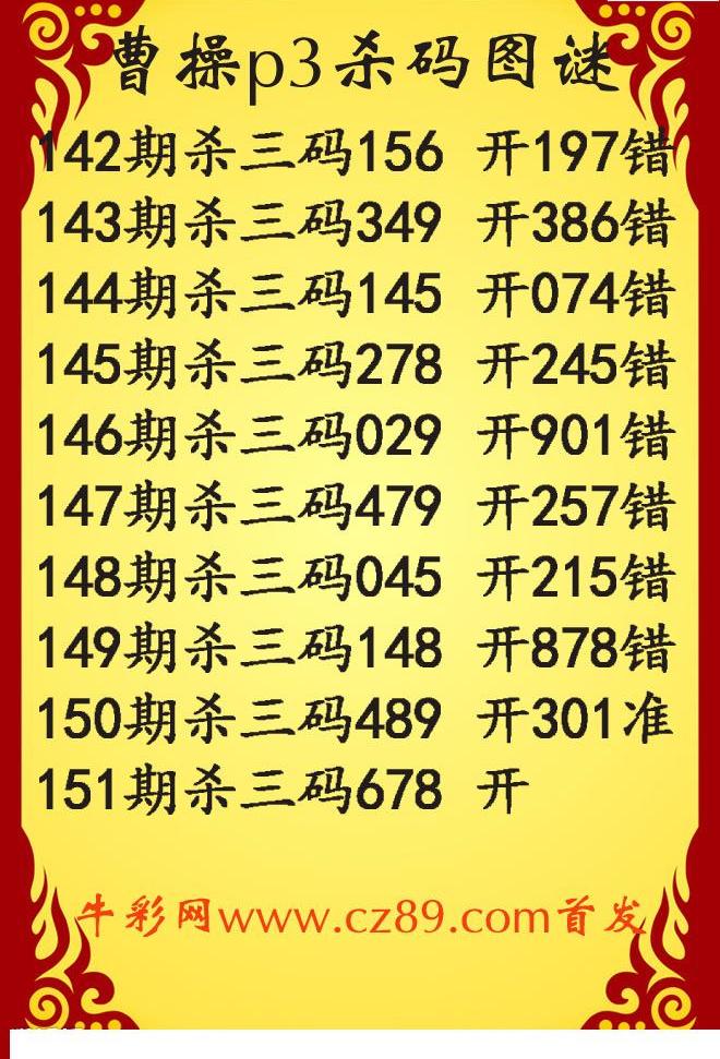 21151期排列三 曹操杀码图谜 - p3图库 - 为彩网 - 微彩论坛 - 国内