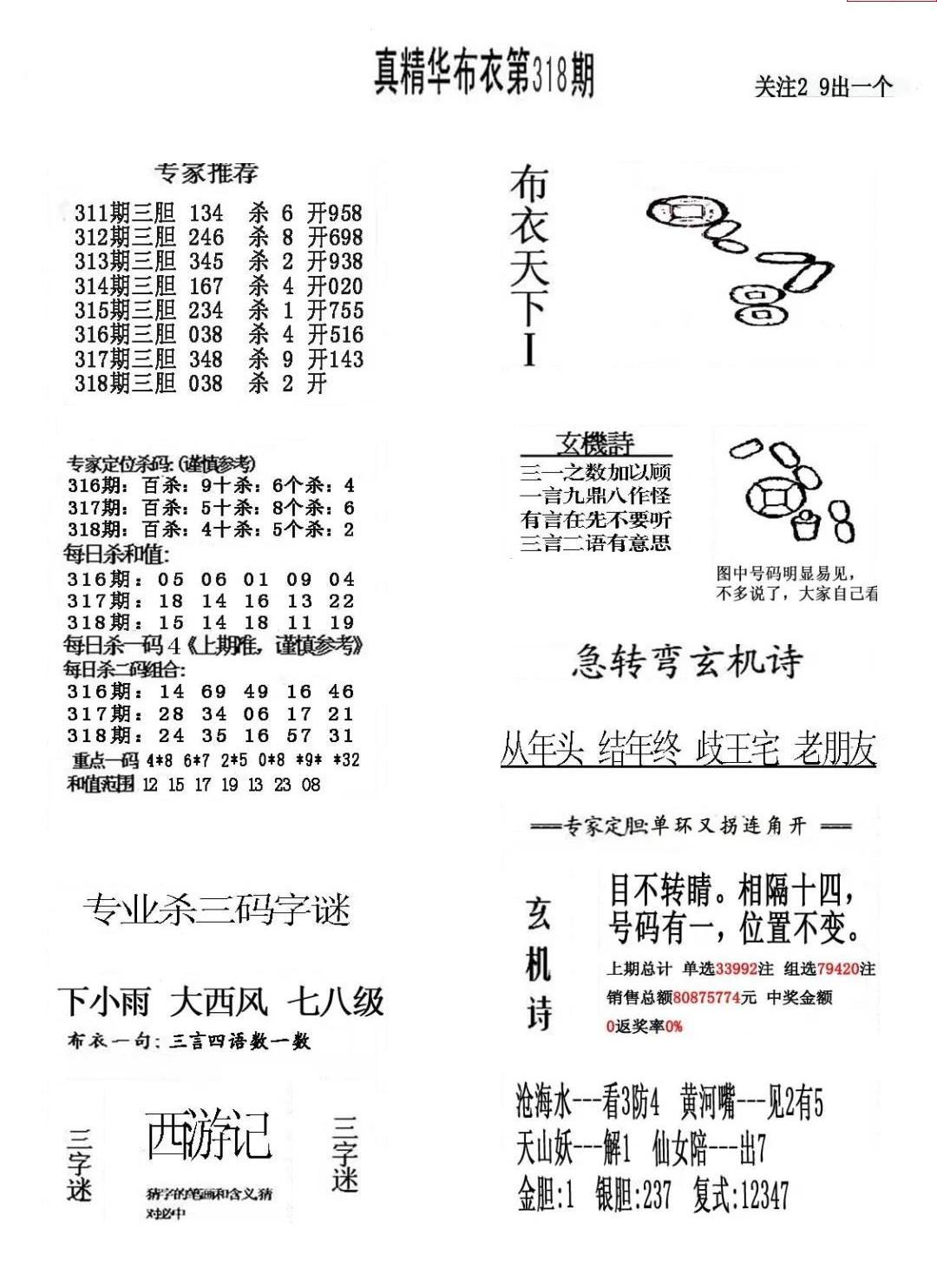 21318期福彩3d图谜 真精华布衣报3d图谜