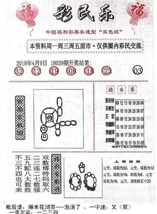 18040期双色球 彩民乐 - 双色球字谜 - 为彩网 - 微彩论坛 - 国内专业