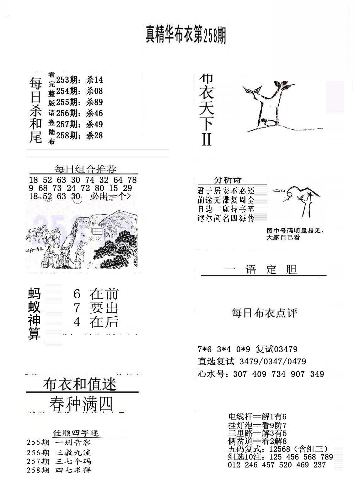 20258期福彩3d 精华布衣图版系列 - 3d图库 - 为彩网 - 微彩论坛